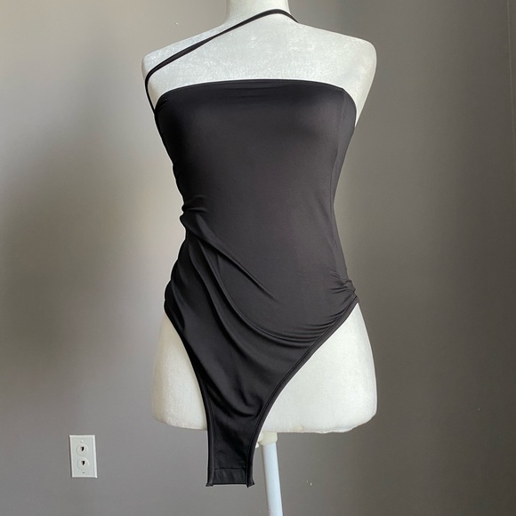 Black Square Knit Bodysuit - Picture 5 of 5